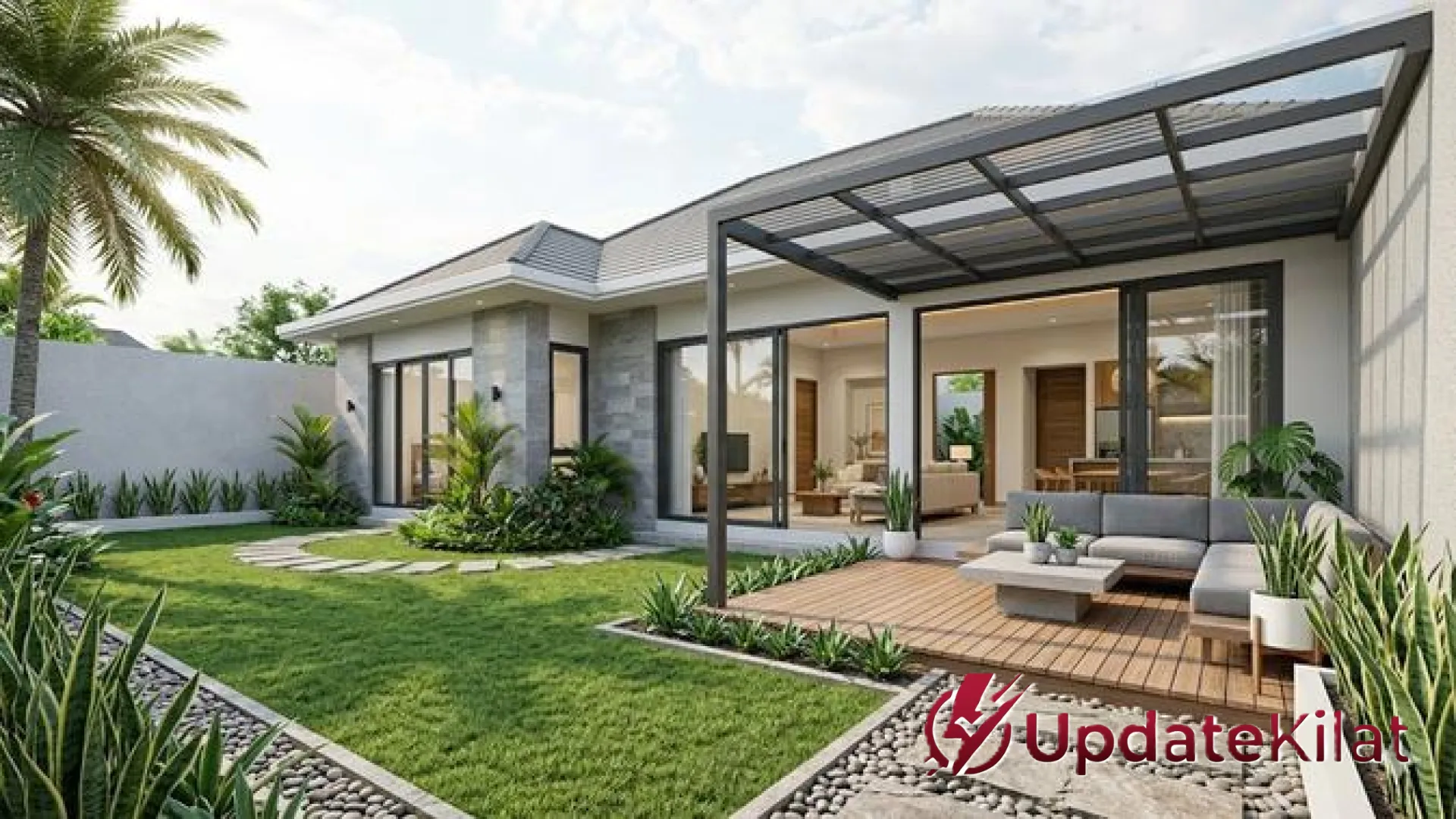 9 Inspirasi Desain Rumah 1 Lantai dengan Halaman Belakang Luas: Mewujudkan Oase Pribadi di Hunian Modern