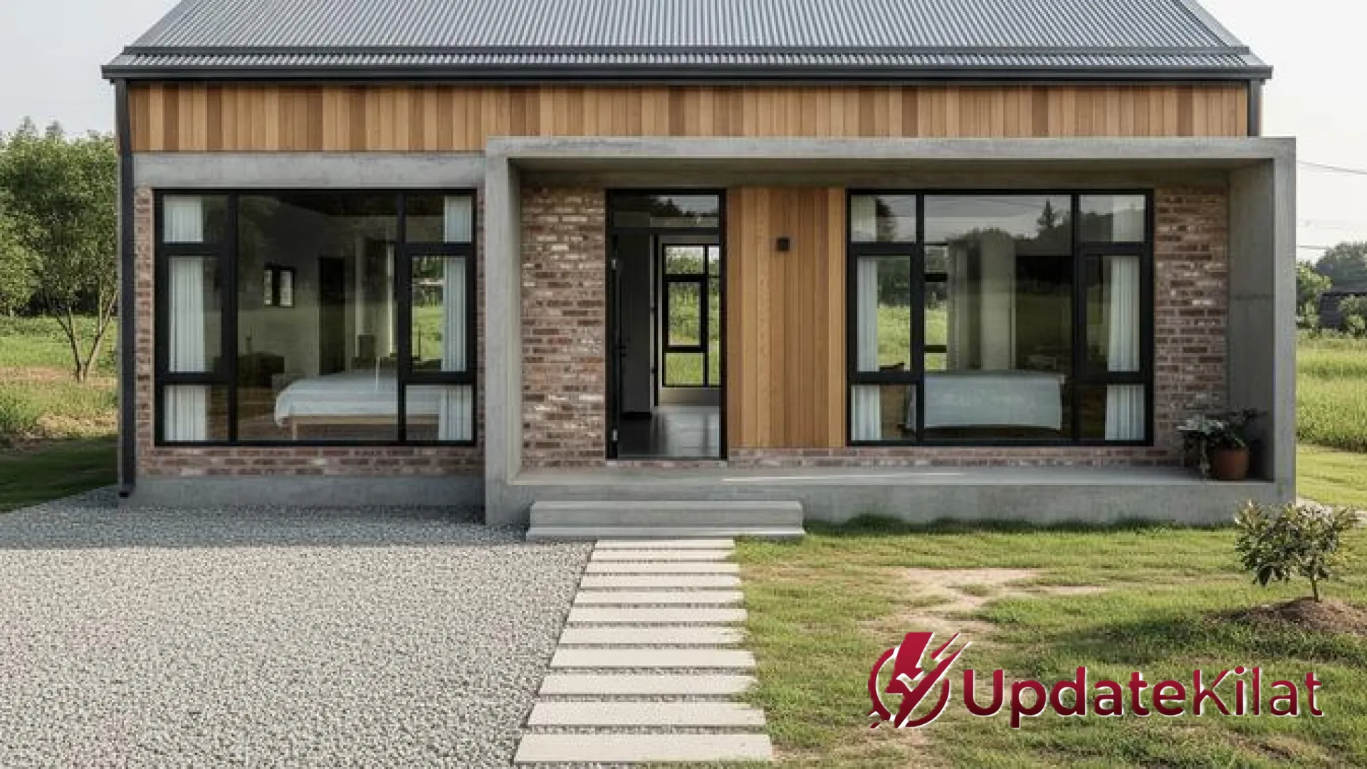 7 Inspirasi Desain Rumah 1 Lantai Bergaya Industrial di Pedesaan: Estetik dan Ramah Kantong