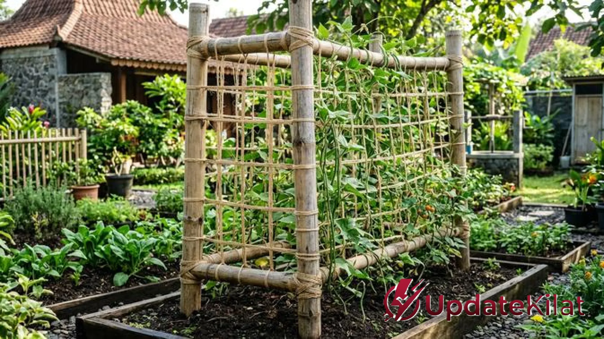Cara Membuat Tiang Rambatan Tanaman Kokoh dari Bambu dan Rafia: Solusi Hemat untuk Kebun Estetik