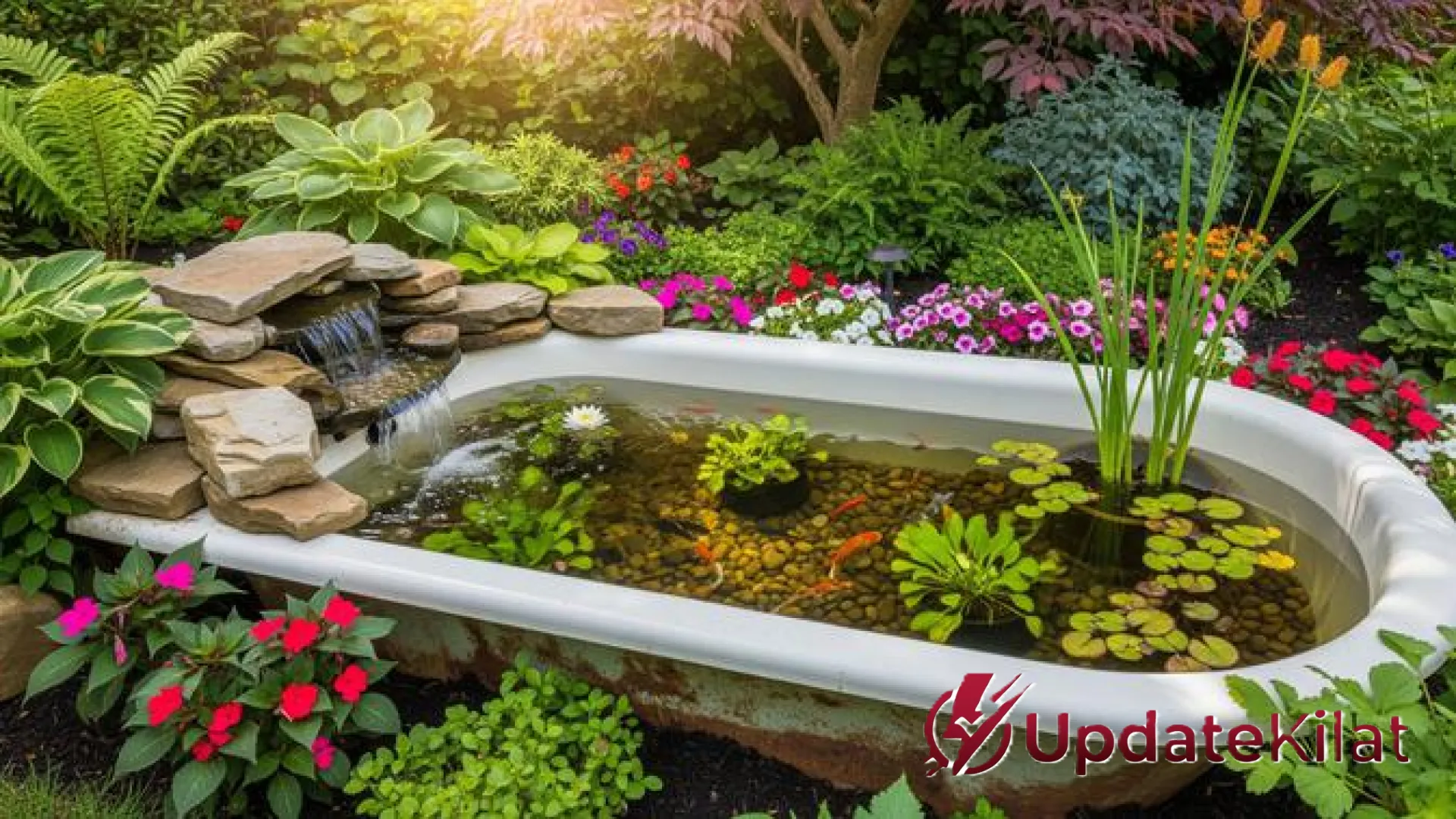 Seni Upcycling: Cara Membuat Kolam Ikan Mini dari Bathtub Bekas yang Estetik dan Ramah Kantong