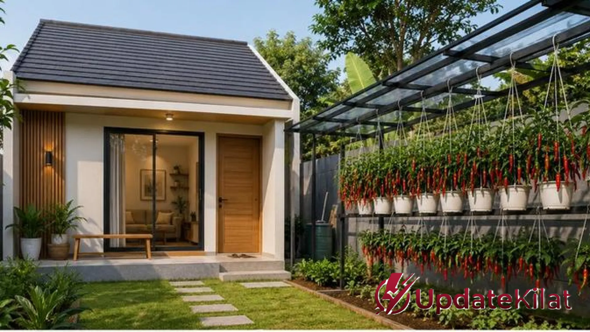 8 Inspirasi Desain Rumah Mungil dengan Kebun Cabai Gantung: Solusi Hunian Asri, Produktif, dan Hemat Lahan