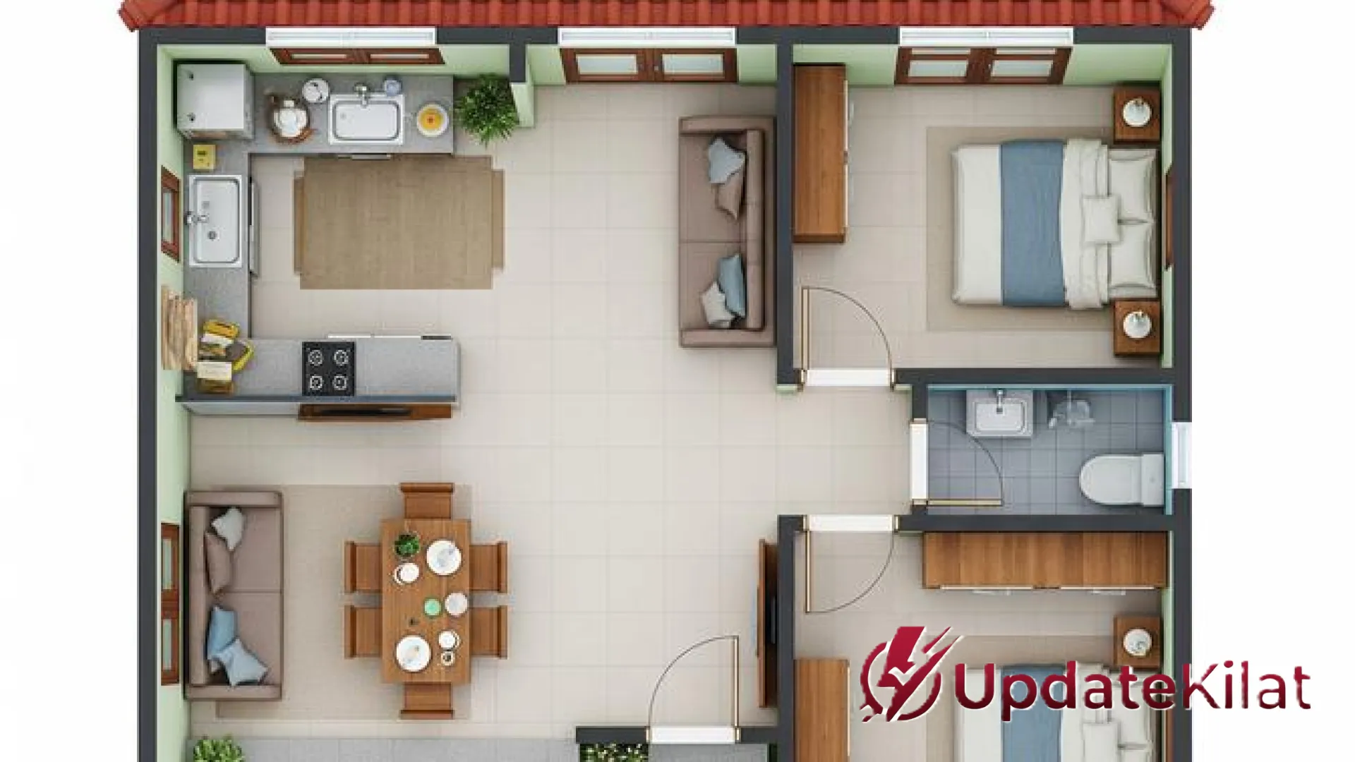 Bangun Hunian Impian di Desa: 7 Inspirasi Desain Rumah Kampung Sederhana 2 Kamar yang Hemat Biaya Namun Tetap Estetik