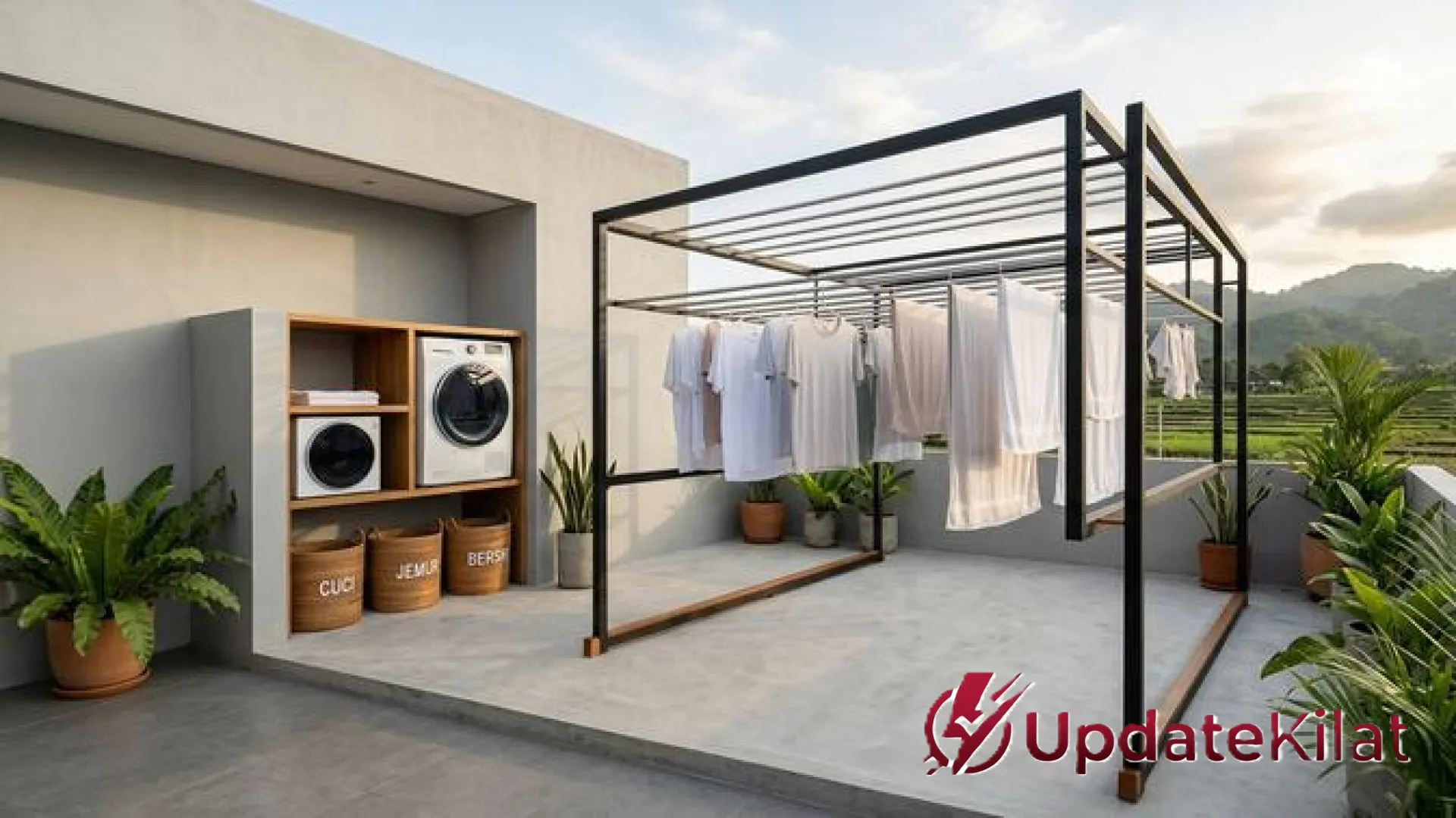 7 Inspirasi Desain Dak Jemuran Minimalis: Sulap Area Cuci Menjadi Ruang Estetik dan Fungsional