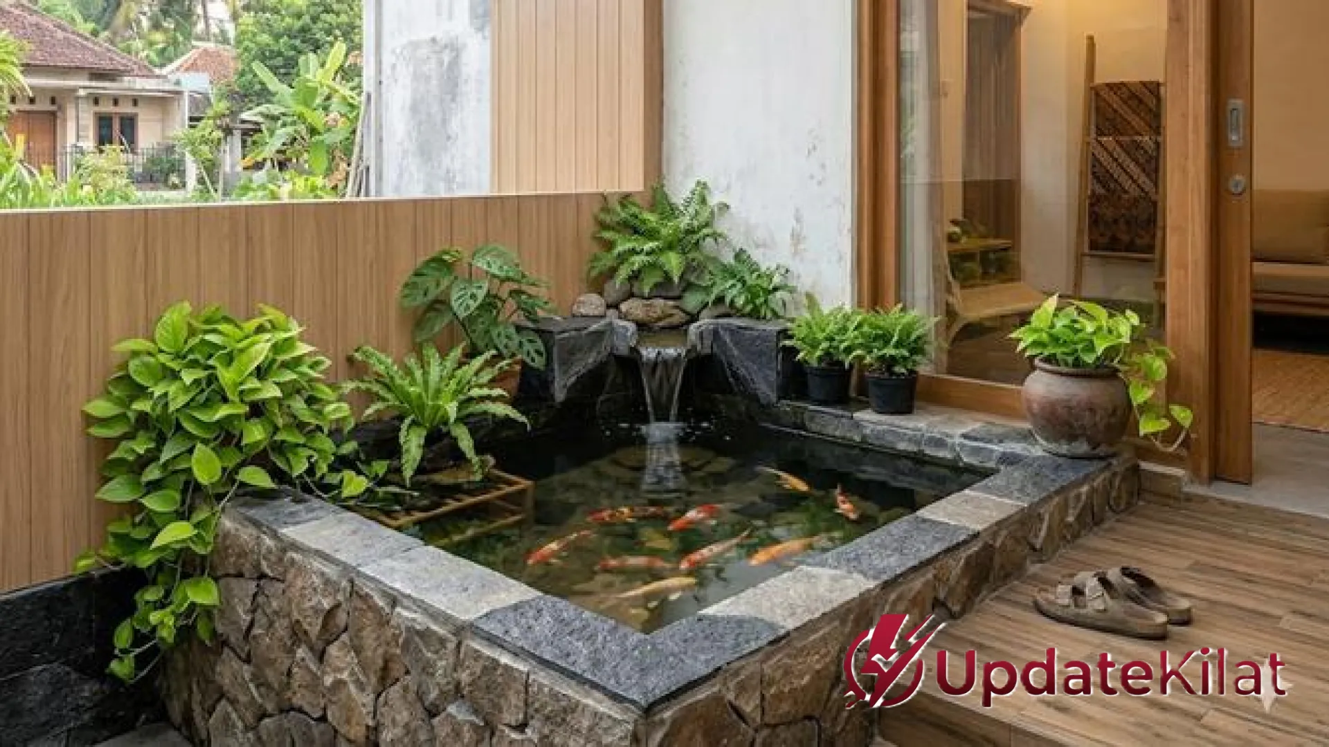 7 Inspirasi Kolam Ikan Mini Multifungsi: Estetika Hunian Sekaligus Sistem Irigasi Alami yang Cerdas