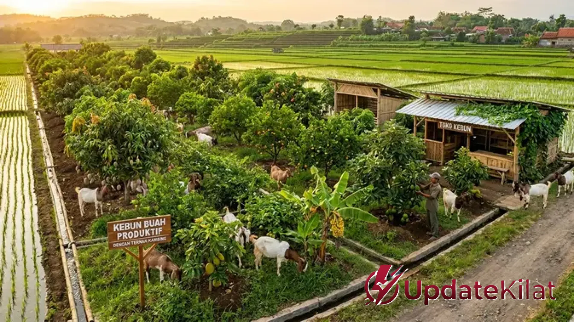 Strategi Cerdas Pertanian Terpadu: 7 Pohon Buah Unggulan yang Serasi dengan Ternak Kambing di Area Persawahan