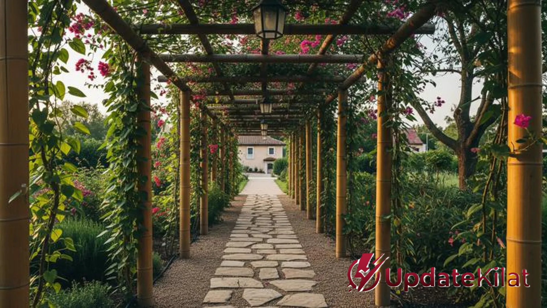 8 Inspirasi Desain Kebun Lorong Tanaman Rambat ala Taman Eropa yang Estetik dan Menyejukkan